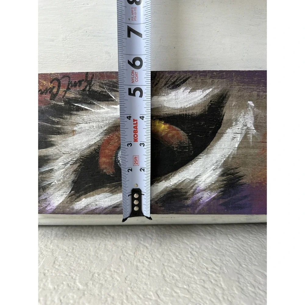 Eyes Of The Tiger Oil Painting Signed By Artist Kent Curole '09, 5.5